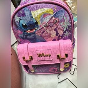 Disney's Lilo and Stitch -- Angel & Stitch WondaPop 11" Vegan Leather backpack